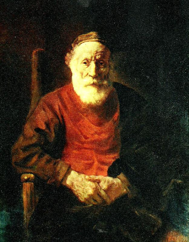 REMBRANDT Harmenszoon van Rijn portratt av gammal man Germany oil painting art